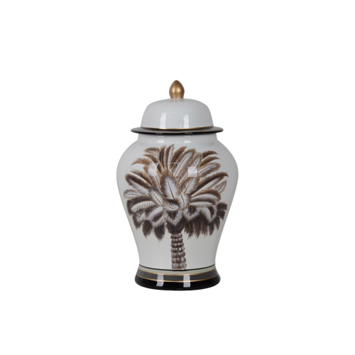 Jar Palmtree Porcelain