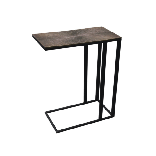 RECTANGULAR SIDE TABLE TOP VINTAGE GOLD